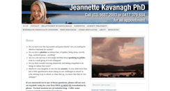 Desktop Screenshot of drjeannettekavanaghcounsellor.com.au